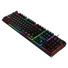 K-Snake K4 104 Keys Glowing Game Wired Mechanical Feel Keyboard, Cable Length: 1.5m, Style: Mixed Light Black Square Key - 1