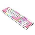 K-Snake K4 104 Keys Glowing Game Wired Mechanical Keyboard, Cable Length: 1.5m, Style: Mixed Light White Pink Punk - 1