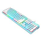 K-Snake K4 104 Keys Glowing Game Wired Mechanical Keyboard, Cable Length: 1.5m, Style: Mixed Light Blue White Punk - 1