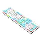 K-Snake K4 104 Keys Glowing Game Wired Mechanical Keyboard, Cable Length: 1.5m, Style: Mixed Light White Blue Punk - 1