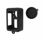 For DJI Osmo Action 3 Silicone Protective Case Lens Cap(Black) - 1