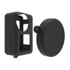 For DJI Osmo Action 3 Silicone Protective Case Lens Cap(Black) - 3