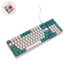 ZIYOU LANG  K3 100 Keys Game Glowing Wired Mechanical Keyboard, Cable Length: 1.5m, Style:  Water Green Version Red Axis - 1