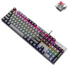 ZIYOU LANG K1 104 Keys Office Punk Glowing Color Matching Wired Keyboard, Cable Length: 1.5m(Gray Black Red Axis) - 1