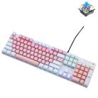 ZIYOU LANG K1 104 Keys Office Punk Glowing Color Matching Wired Keyboard, Cable Length: 1.5m(Pink White Green Axis) - 1