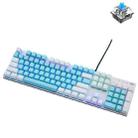 ZIYOU LANG K1 104 Keys Office Punk Glowing Color Matching Wired Keyboard, Cable Length: 1.5m(Blue White Green Axis) - 1