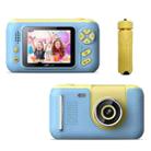 2.4 Inch Children HD Reversible Photo SLR Camera, Color: Yellow Blue With Bracket - 1