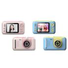 2.4 Inch Children HD Reversible Photo SLR Camera, Color: Pink + 16G Memory Card + Card Reader - 2