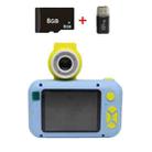 X101 Mini HD Lens Reversible Child Camera, Color: Blue+8G+Card Reader - 1