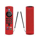 2 PCS Y27 For Alexa Voice Remote 3rd Gen Silicone Non-slip Protective Cover(Red) - 1