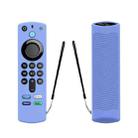 2 PCS Y27 For Alexa Voice Remote 3rd Gen Silicone Non-slip Protective Cover(Luminous Blue) - 1