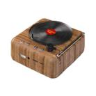 Manovo H3 Retro Vinyl Record Player Shape Mini Bluetooth Speaker, Color: Wood Grain - 1