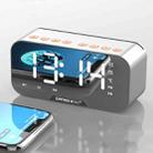 EARISE G10 Wireless Bluetooth Speaker With FM Mini Plug-in Card Mirror Alarm Clock Sound(Gray) - 1