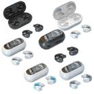 S3 Bone Conduction Sports Drop Off Noise Reduction Wireless Bluetooth TWS Earphone, Style: Digital Edition (White Gray) - 2