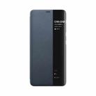 For Huawei Mate 50 RS Porsche Design Original Huawei Leather Smart Window Phone Case(Dark Blue) - 1