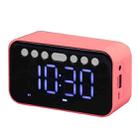 AI Intelligent Wireless Bluetooth Speaker Inserting Card Clock Portable Audio, Style: Standard Edition (Pink) - 1