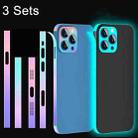 For iPhone 14 3 Sets Luminous Border Film Dustproof  Side Film(Colorful) - 1