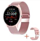 BW0223 Heart Rate/Blood Oxygen/Blood Pressure Monitoring Bluetooth Smart Calling Watch, Color: Mesh Pink - 1