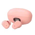T2 LED Digital Display Magnetic Suction Mini Noise Reduction Wireless Bluetooth TWS Earphone(Cherry Pink) - 1