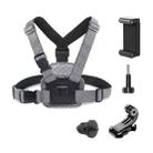 XD-002 Chest Strap Mount Front Rear Holder for  for GoPro Hero11 Black / HERO10 Black / HERO9 Black / HERO8 Black / HERO7 /6 /5 /5 Session /4 Session /4 /3+ /3 /2 /1, Insta360 , DJI Osmo Action and Other Action Cameras, Smartphones - 1