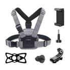 XD-003 Chest Strap Mount Front Rear Holder for  GoPro Hero11 Black / HERO10 Black / HERO9 Black / HERO8 Black / HERO7 /6 /5 /5 Session /4 Session /4 /3+ /3 /2 /1, Insta360 , DJI Osmo Action and Other Action Cameras, Smartphones - 1