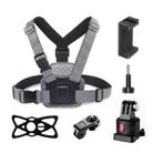 XD-005 Chest Strap Mount Front Rear Holder for  for GoPro Hero11 Black / HERO10 Black / HERO9 Black / HERO8 Black / HERO7 /6 /5 /5 Session /4 Session /4 /3+ /3 /2 /1, Insta360 , DJI Osmo Action and Other Action Cameras, Smartphones - 1