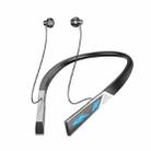 E68 Bluetooth V5.2 Earphones Magnetic Sport Neckband Wireless Headphones With Mic(Black Silver) - 1