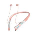 E68 Bluetooth V5.2 Earphones Magnetic Sport Neckband Wireless Headphones With Mic(Girly Pink) - 1