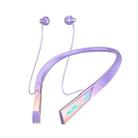 E68 Bluetooth V5.2 Earphones Magnetic Sport Neckband Wireless Headphones With Mic(Gradient Purple) - 1