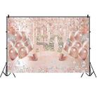 MDU05524 1.5m x 1m Rose Golden Balloon Birthday Party Background Cloth Photography Photo Pictorial Cloth - 1