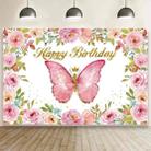 1.5m x 1m Butterfly Pattern Photography Backdrop Birthday Party Decoration Background Cloth(MDT10442) - 1