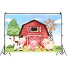 1.5m X 1m Cartoon Farm Animals Photography Backdrop Birthday Party Background Decoration(MDM10756) - 1
