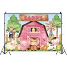 1.5m X 1m Cartoon Farm Animals Photography Backdrop Birthday Party Background Decoration(MDN12819) - 1