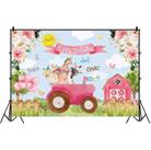 1.5m x 1m Cartoon Farm Animals Photography Backdrop Birthday Party Background Decoration(MDT11540) - 1