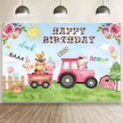 1.5m x 1m Cartoon Farm Animals Photography Backdrop Birthday Party Background Decoration(MDT11540) - 5