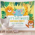 Happy Birthday Photo Backdrop Party Decoration Tapestry, Size: 100x75cm(GT56-7) - 1