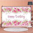 1.5m x 1m Flower Series Happy Birthday Party Photography Background Cloth(MDU04216) - 1