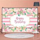 1.5m x 1m Flower Series Happy Birthday Party Photography Background Cloth(MDU04214) - 1