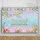 120 x 80cm Mermaid Happy Birthday Photography Background Cloth(12009608) - 1