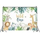 MDN12536 1.5m x 1m Animal Forest Cartoon Birthday Party Banquet Decoration Photo Background Cloth - 1