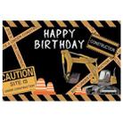 1.2m x 0.8m Construction Vehicle Series Happy Birthday Photography Background Cloth(11306286) - 1