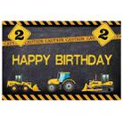1.2m x 0.8m Construction Vehicle Series Happy Birthday Photography Background Cloth(11604130) - 1