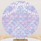 1m x 1m Underwater Mermaid Birthday Party Photography Washed With Elastic Circular Background Cloth(MDN11905) - 1