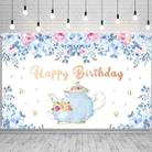 1.8 X 1.1m Cartoon Teapot Photography Background Cloth Birthday Party Scene Decoration - 1