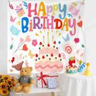 Birthday Layout Hanging Cloth Children Photo Wall Cloth, Size: 150x180cm Velvet(3) - 1