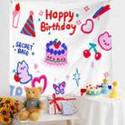Birthday Layout Hanging Cloth Children Photo Wall Cloth, Size: 150x180cm Velvet(14) - 1