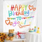 Birthday Layout Hanging Cloth Children Photo Wall Cloth, Size: 150x180cm Velvet(40) - 1