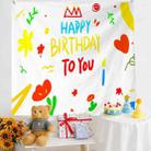 Birthday Layout Hanging Cloth Children Photo Wall Cloth, Size: 150x230cm Velvet(29) - 1