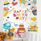 Birthday Layout Hanging Cloth Children Photo Wall Cloth, Size: 180x200cm Velvet(1) - 1