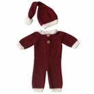 Newborn Photography Clothing Christmas Theme Modeling Mohair Hat + Jumpsuit Suit(Baby Girl) - 1